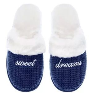 NEW Sm Victorias Secret Gray Slippers SWEET DREAMS